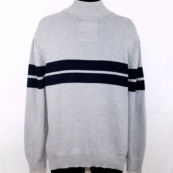 Nautica Jeans Company Sweater Vintage 90s Mock Neck Spell Out Arch Mens Size XL - Picture 3 of 6